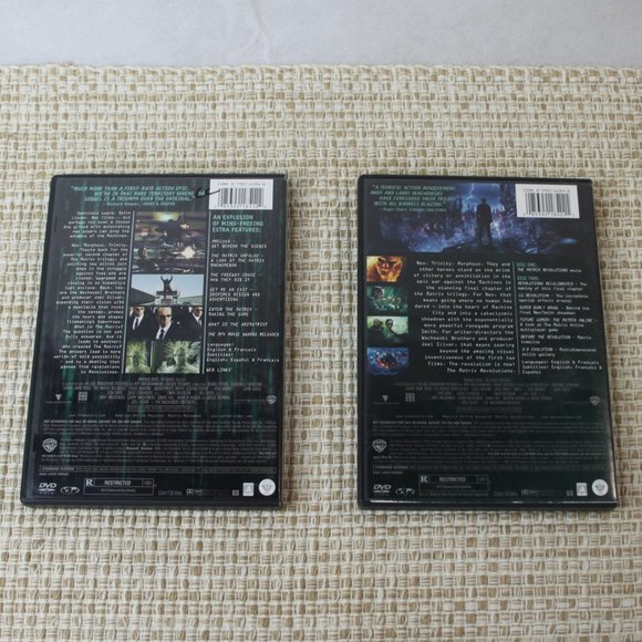 DVD MATRIX RELOADED & MATRIX REVOLUTIONS SET FULL SCREEN RATED R KEANU REEVES - Picture 2 of 16